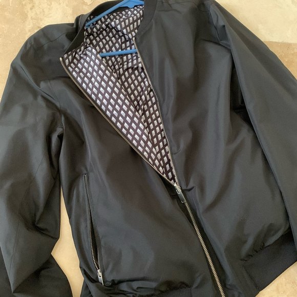 COS Reversible zip-up jacket|B& W Geo Pattern Sz S - Picture 8 of 11